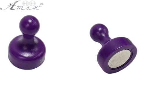 Магнит неодимимовый Пешка для доски 19х25мм 1шт Фиолетовый  00211 фото 2