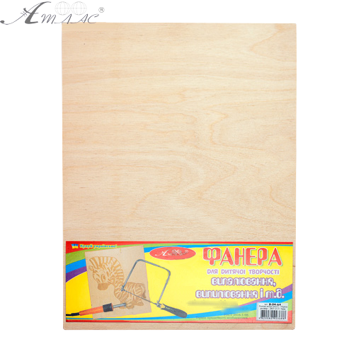 Фанера для выпиливания и выжигания А 4 - 4 мм 214 х 283 мм AS-0700, В-04-A4 Фанера для выпиливания и выжигания А 4 - 4 мм 214 х 283 мм AS-0700, В-04-A4