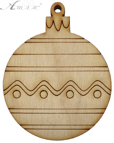Фигурка фанерная - Елочный шар полосатый 7,5 х 6 см AS-4764, В-0105 Фигурка фанерная - Елочный шар полосатый 7,5 х 6 см AS-4764, В-0105
