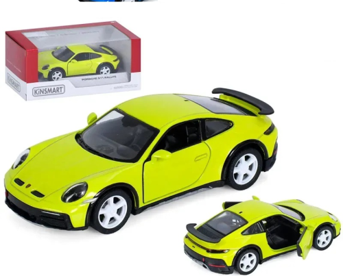 Машинка Kinsmart Porsche 911 Rally Лимонная KT5467W Машинка Kinsmart Porsche 911 Rally Лимонная KT5467W