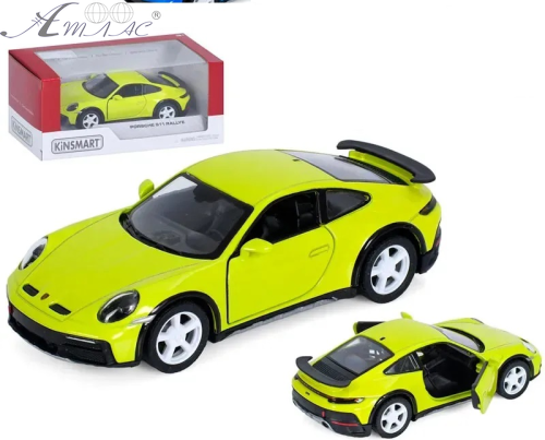 Машинка Kinsmart Porsche 911 Rally Лимонна KT5467W Машинка Kinsmart Porsche 911 Rally Лимонна KT5467W