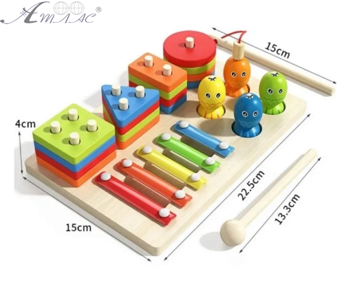 Игрушка Деревянная Доска Гео-Мелодии Монтесори   MD0855 фото 2