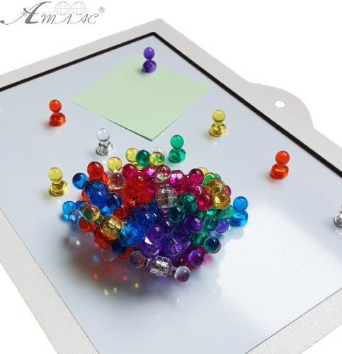 Магнит неодимимовый Пешка прозрачный для доски 16х11мм 1шт Желтый  06166 фото 2