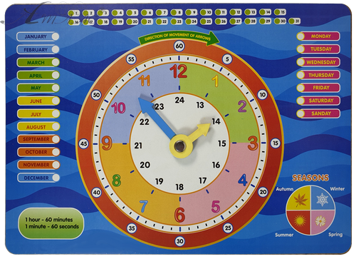 Часы учебные на Английском языке 30 х 21см AS-7129, О-00027 Часы учебные на Английском языке 30 х 21см AS-7129, О-00027