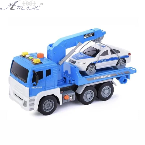 Игрушка Машинка Эвакуатор + Полиция инерционная свет и звук 31 см  WY831B