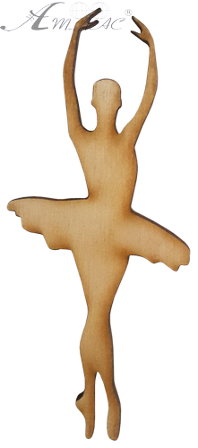 Фигурка фанерная - Балерина на двух ногах 7 см AS-4606 Фигурка фанерная - Балерина на двух ногах 7 см AS-4606