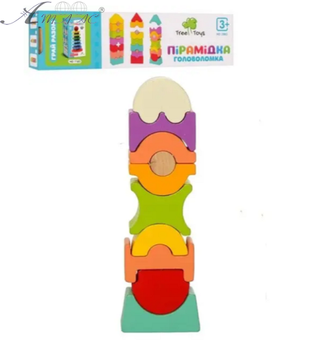 Игрушка Деревянная Пирамидка Головоломка MD2883 Игрушка Деревянная Пирамидка Головоломка MD2883