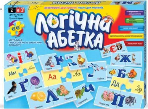 Іграшка Логiчна Абетка вивчаємо алфавіт 66 деталей 08754 Іграшка Логiчна Абетка вивчаємо алфавіт 66 деталей 08754