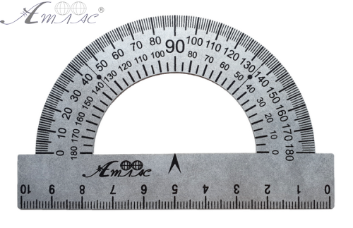 Транспортир металлический 0,4 мм твердый AS-0245 Транспортир металлический 0,4 мм твердый AS-0245
