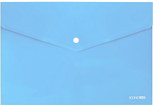 Папка на кнопке А4 Economix непрозрачная голубая пастель 180мкм  31301-82