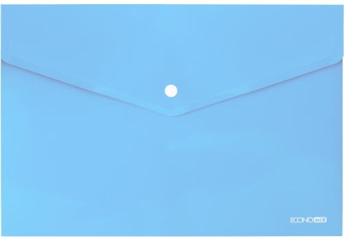 Папка на кнопке А4 Economix непрозрачная голубая пастель 180мкм  31301-82