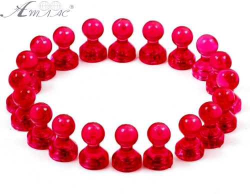 Магнит неодимимовый Пешка прозрачный для доски 16х11мм 1шт Малиновый  08012 фото 2