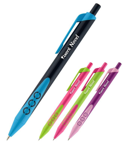 Ручка шариковая Axent Novel цветная автомат AB1076-02-A