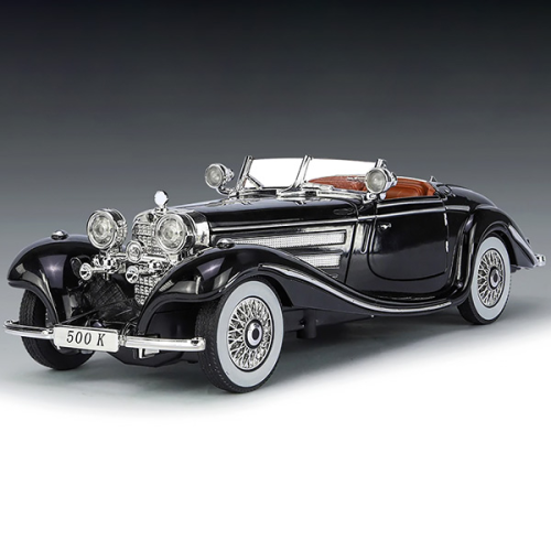 Машинка Автоэксперт Mersedes-Benz 500K Special Roadster 1936 черная 21см двери свет звук 1725-14 Машинка Автоэксперт Mersedes-Benz 500K Special Roadster 1936 черная 21см двери свет звук 1725-14