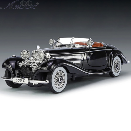 Машинка Автоексперт Mersedes-Benz 500K Special Roadster 1936 чорна 21см двері світло звук 1725-14 Машинка Автоексперт Mersedes-Benz 500K Special Roadster 1936 чорна 21см двері світло звук 1725-14