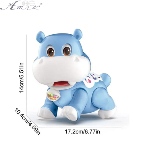 Іграшка Бегемотик ходить музичний зі світловими ефектами 9055С фото 2 Іграшка Бегемотик ходить музичний зі світловими ефектами 9055С фото 2