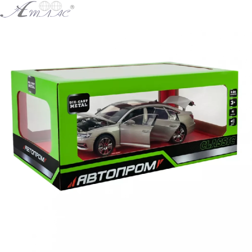 Машинка Автопром Audi A6L черная металл свет звук 20см AP7754 фото 2 Машинка Автопром Audi A6L черная металл свет звук 20см AP7754 фото 2