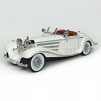 Модель коллекционная Mercedes-Benz 500К W29 1936г серебристый 22см  1901-221А