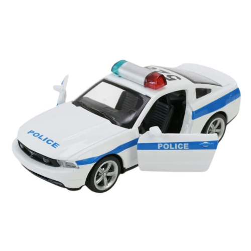 Модель Автопром Ford Mustang GT Police Белая металлическая инерционная 11см 4372 фото 2 Модель Автопром Ford Mustang GT Police Белая металлическая инерционная 11см 4372 фото 2