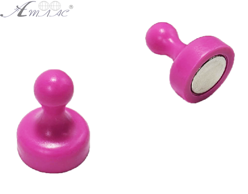 Магнит неодимимовый Пешка для доски 19х25мм 1шт Розовый  07474