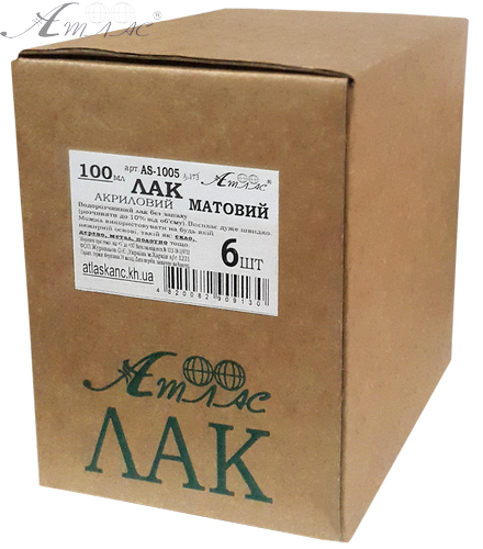 Лак акриловий Матовий 100 мл AS-1005 фото 3 Лак акриловий Матовий 100 мл AS-1005 фото 3