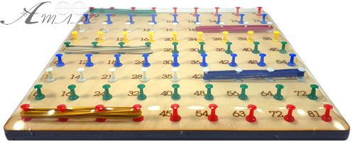 Геоборд або Планшет Математичний 27 х 27 см - 81 пластикових стійок + 25 гумок AS-7136 фото 2