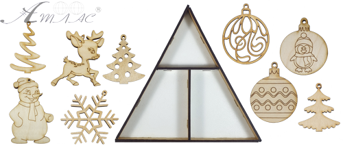 Набір новорічних фігурок в упаковці 9 шт AS-4224, МФ-001 фото 2 Набір новорічних фігурок в упаковці 9 шт AS-4224, МФ-001 фото 2