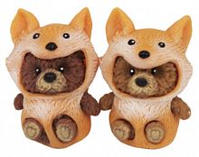 Игрушка силиконовая антистресс Медведь в костюме Лисы 7 см  08956