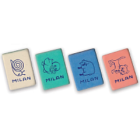 Гумка-Ластик Milan 3 кольори мікс, з малюнком світ тварин 445