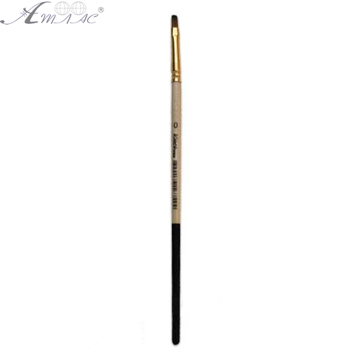 Кисть синтетическая плоская KissТочка № 0, короткая ручка 17 см 72020 Кисть синтетическая плоская KissТочка № 0, короткая ручка 17 см 72020