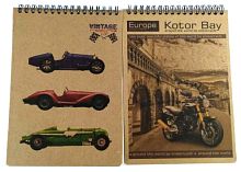 Блокнот Скетчбук Офорт А5 80 л  Крафт спираль  KF5180K