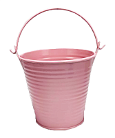 Ведерко Декоративное металл  9,5 х 9,5см Диз № 2 много полос Розовое  16539