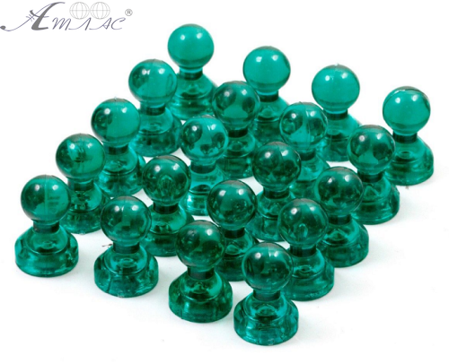 Магнит неодимимовый Пешка прозрачный для доски 16х11мм 1шт Зеленый  08011