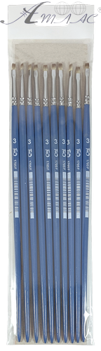 Пензлик синтетика Плоский № 3 художня 1705F3 фото 2 Пензлик синтетика Плоский № 3 художня 1705F3 фото 2