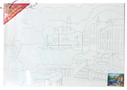 Холст с контуром Возле озера на подрамнике 40 х 60 см 950993 Холст с контуром Возле озера на подрамнике 40 х 60 см 950993