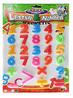 Магніти Цифри та знаки у блістері 29 х 21см  15487
