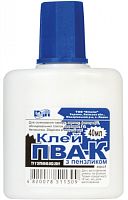 Клей ПВА 40 мл. КИП, колпачок с кисточкой  06375