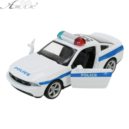 Модель Автопром Ford Mustang GT Police Біла металева інерційна 11см 4372 фото 2 Модель Автопром Ford Mustang GT Police Біла металева інерційна 11см 4372 фото 2