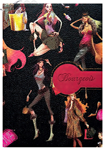 Ежедневник недатированный А5 МД Bourgeois 160 листов, черный с девушками 15-1-А5S Ежедневник недатированный А5 МД Bourgeois 160 листов, черный с девушками 15-1-А5S