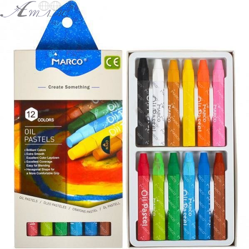 Пастель масляна Marco Colorite 12 кольорів 1100OP-12CB, 4800ОР-12СВ фото 2 Пастель масляна Marco Colorite 12 кольорів 1100OP-12CB, 4800ОР-12СВ фото 2