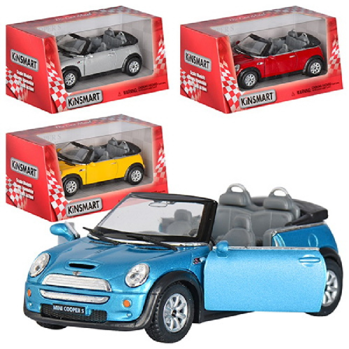 Машинка Kinsmart Mini Cooper S Convertible кабрио KT5089W Машинка Kinsmart Mini Cooper S Convertible кабрио KT5089W