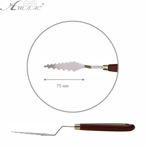 Мастихин DK ArtWork № 5 волнаистый двухсторонний 7 см Мастихин DK ArtWork № 5 волнаистый двухсторонний 7 см