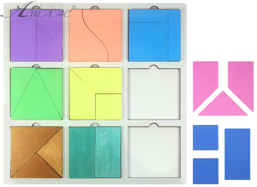 Іграшка розвиваюча Головоломка Склади Квадрат фарбована, перший рівень складності AS-7157 фото 2