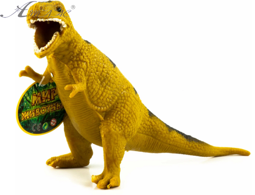 Іграшка силіконова антистрес, динозавр коричневий 20 см  08520