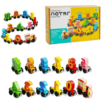 Игрушка Деревянная Паровозик Математический на магнитах С61400