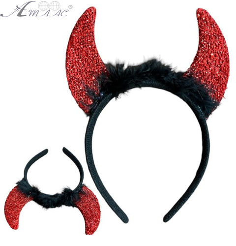 Игрушки Обруч Рожки чертика с пушком  09576