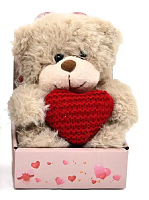 Игрушка мягкая Мишка с сердцем 11 см. С6309