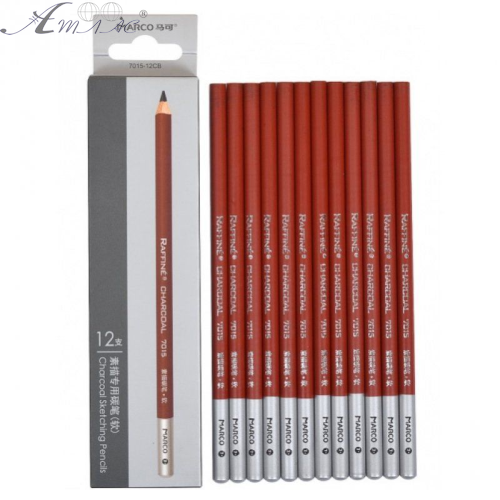 Олівці художні Marco Raffine вугільні 7015-12CB