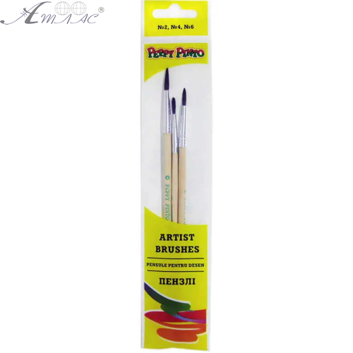 Набор кистей Пони 3 шт Peppy Pinto № 2,4,6 13731 Набор кистей Пони 3 шт Peppy Pinto № 2,4,6 13731