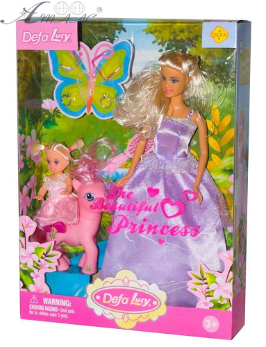 Лялька Defa з маленькою лялькою і поні 28 см 8077 Лялька Defa з маленькою лялькою і поні 28 см 8077